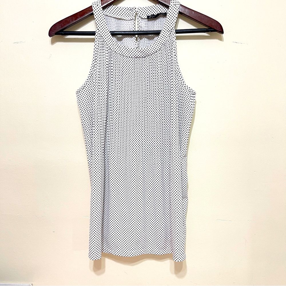 Adrianna Papell Polka Dot Halter Tank Size XS